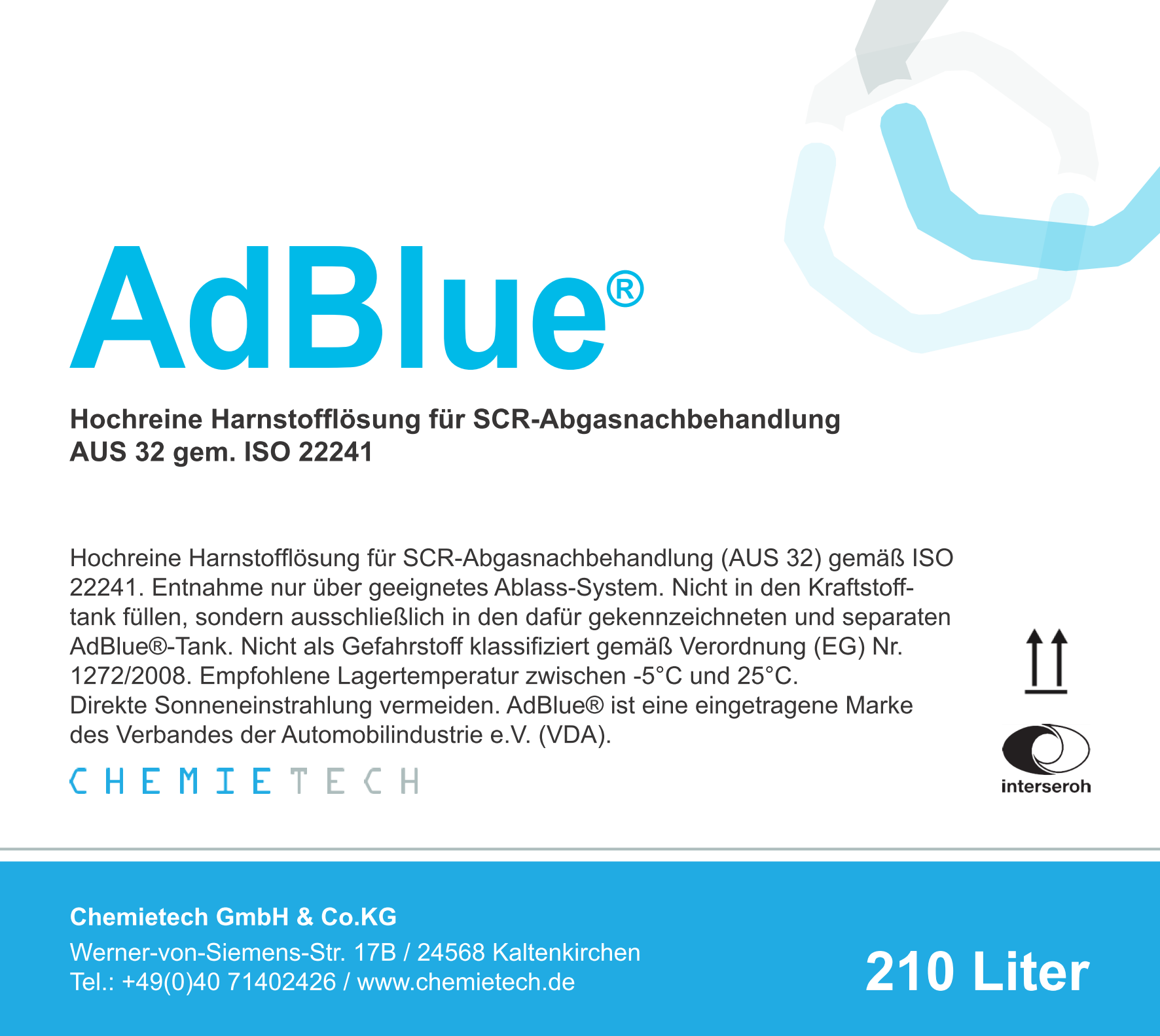 AdBlue® 210 Liter Fass - hochreine Harnstofflösung gemäß ISO 22241 AdBlue® 210 Liter Fass - hochreine Harnstofflösung gemäß ISO 22241