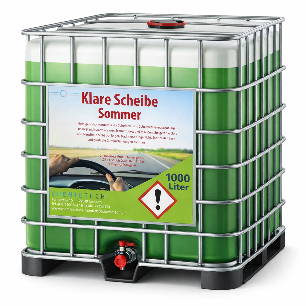 Klare Scheibe Sommer gebrauchsfertig 1.000 Liter IBC